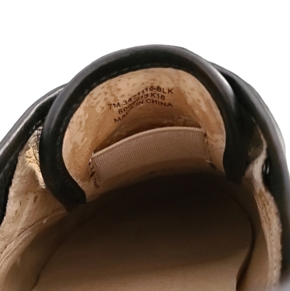 FRYE Mindy Black Leather Sneakers Flats 7 Slip On Minimalist Fashion Industrial - Picture 12 of 16